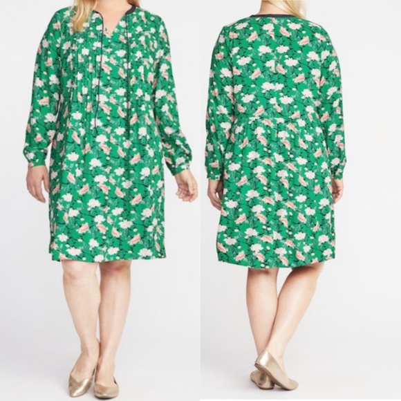 old navy green floral dress